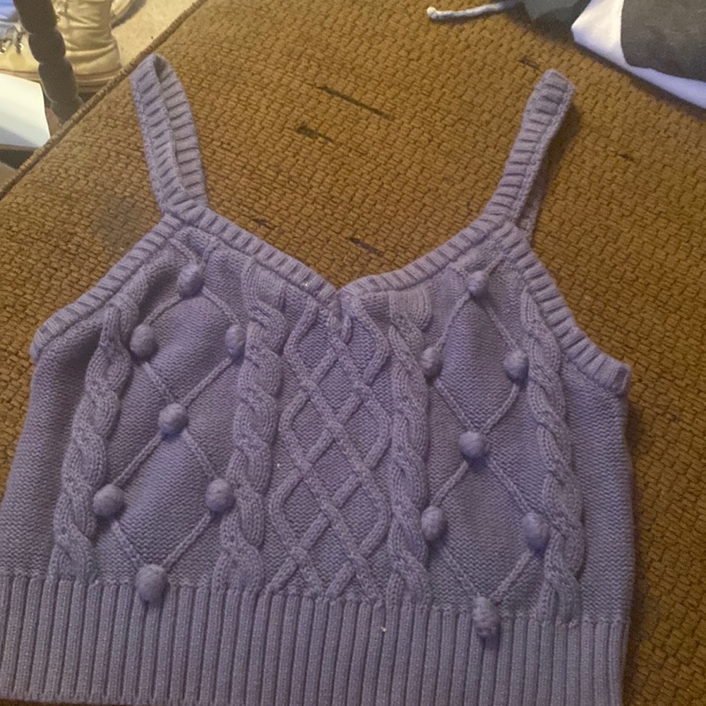 Blue crop top